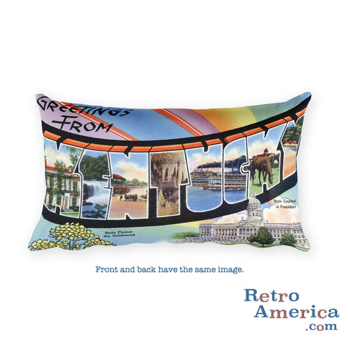 Greetings from Kentucky Throw Pillow 1