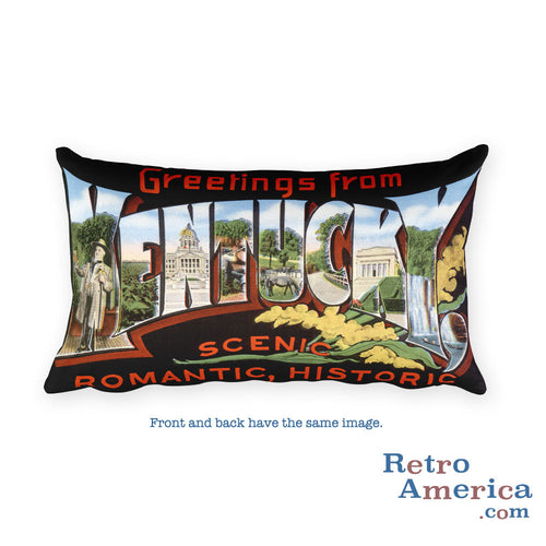 Greetings from Kentucky Throw Pillow 2