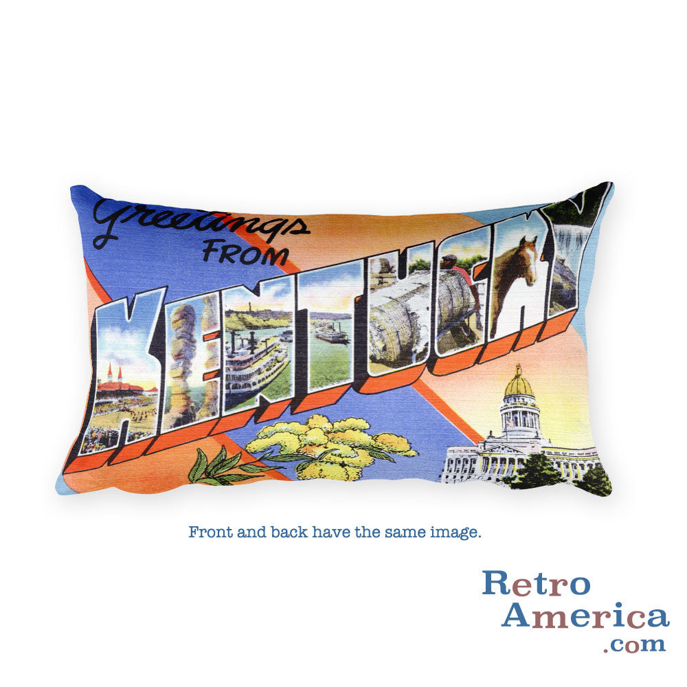 Greetings from Kentucky Throw Pillow 3