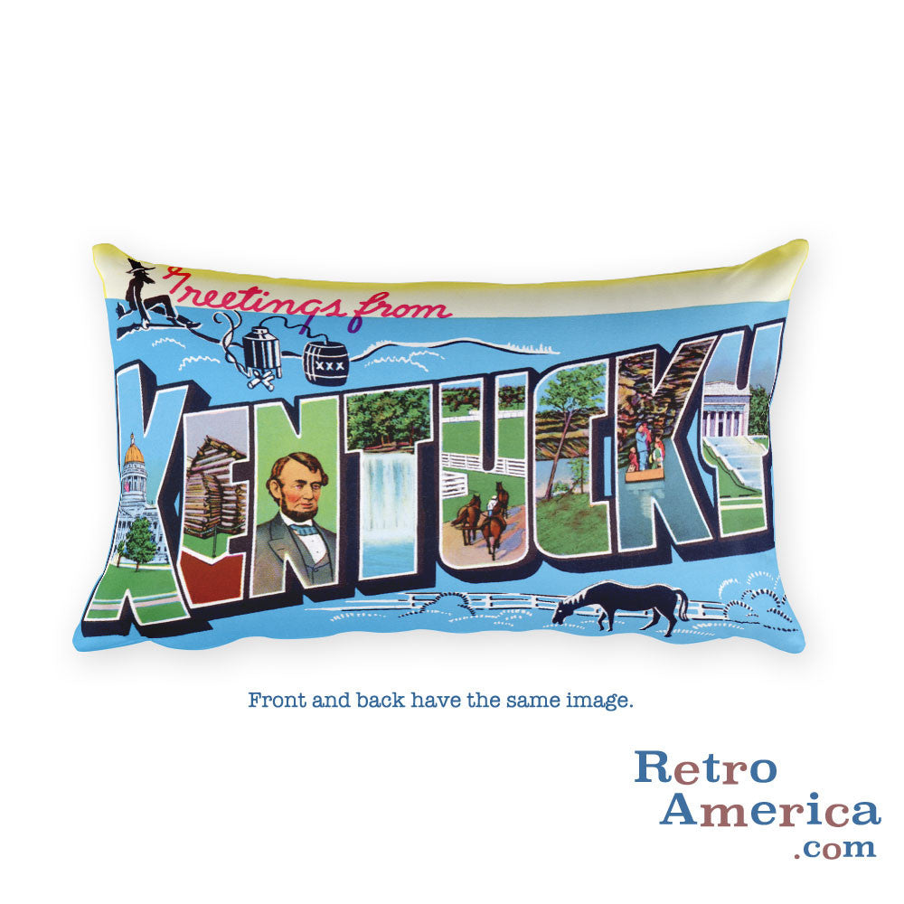 Greetings from Kentucky Throw Pillow 4