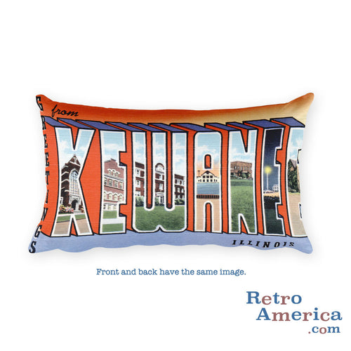 Greetings from Kewanee Illinois Throw Pillow