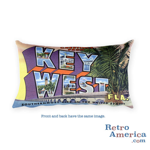 Greetings from Key West Florida Throw Pillow