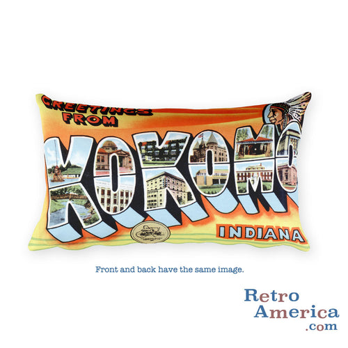 Greetings from Kokomo Indiana Throw Pillow