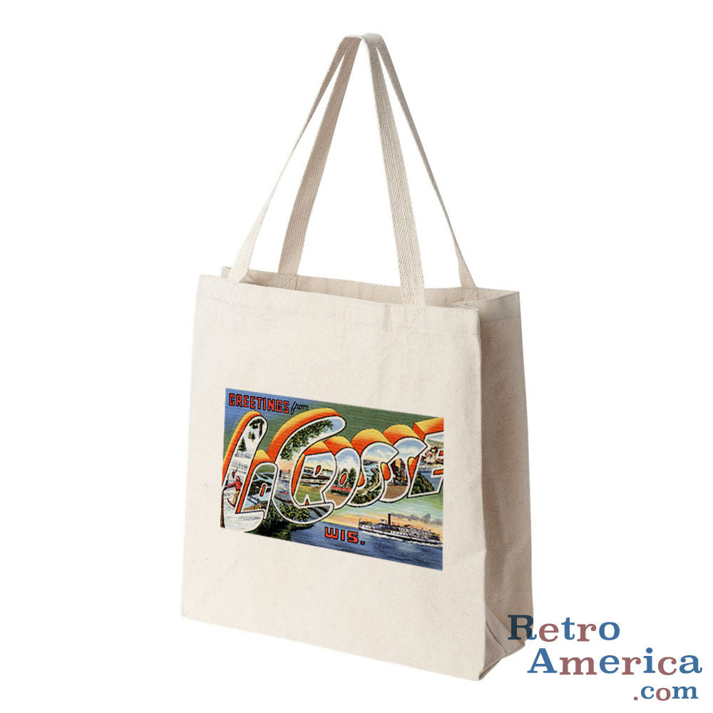 Greetings from La Crosse Wisconsin WI Postcard Tote Bag