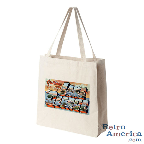 Greetings from Lake George New York NY Postcard Tote Bag