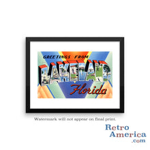 Greetings from Lakeland Florida FL Postcard Framed Wall Art