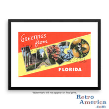 Greetings from Largo Florida FL Postcard Framed Wall Art