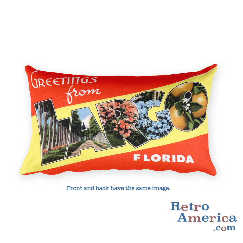 Greetings from Largo Florida Throw Pillow