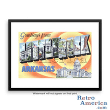Greetings from Little Rock Arkansas AR 1 Postcard Framed Wall Art