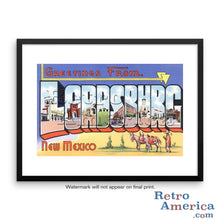 Greetings from Lordsburg Arizona AZ Postcard Framed Wall Art