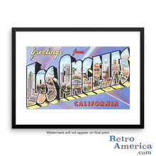 Greetings from Los Angeles California CA 1 Postcard Framed Wall Art