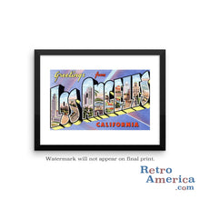 Greetings from Los Angeles California CA 1 Postcard Framed Wall Art