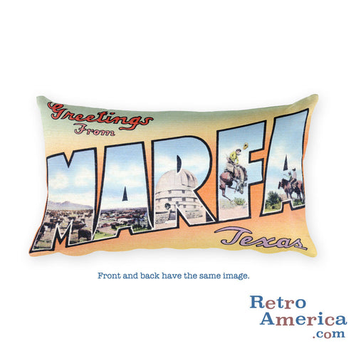Greetings from Marfa Texas Throw Pillow