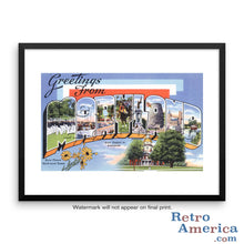 Greetings from Maryland Md 1 Postcard Framed Wall Art