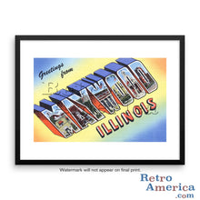Greetings from Maywood Illinois IL Postcard Framed Wall Art