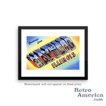 Greetings from Maywood Illinois IL Postcard Framed Wall Art