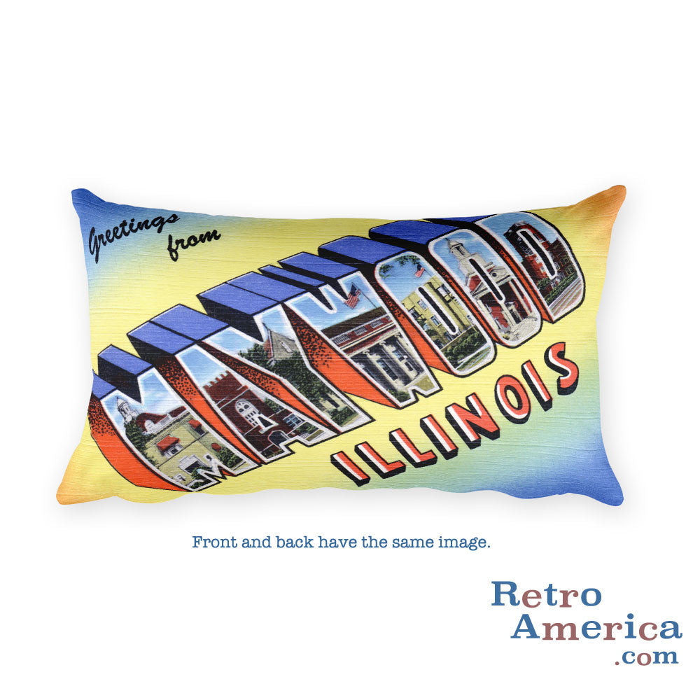 Greetings from Maywood Illinois Throw Pillow