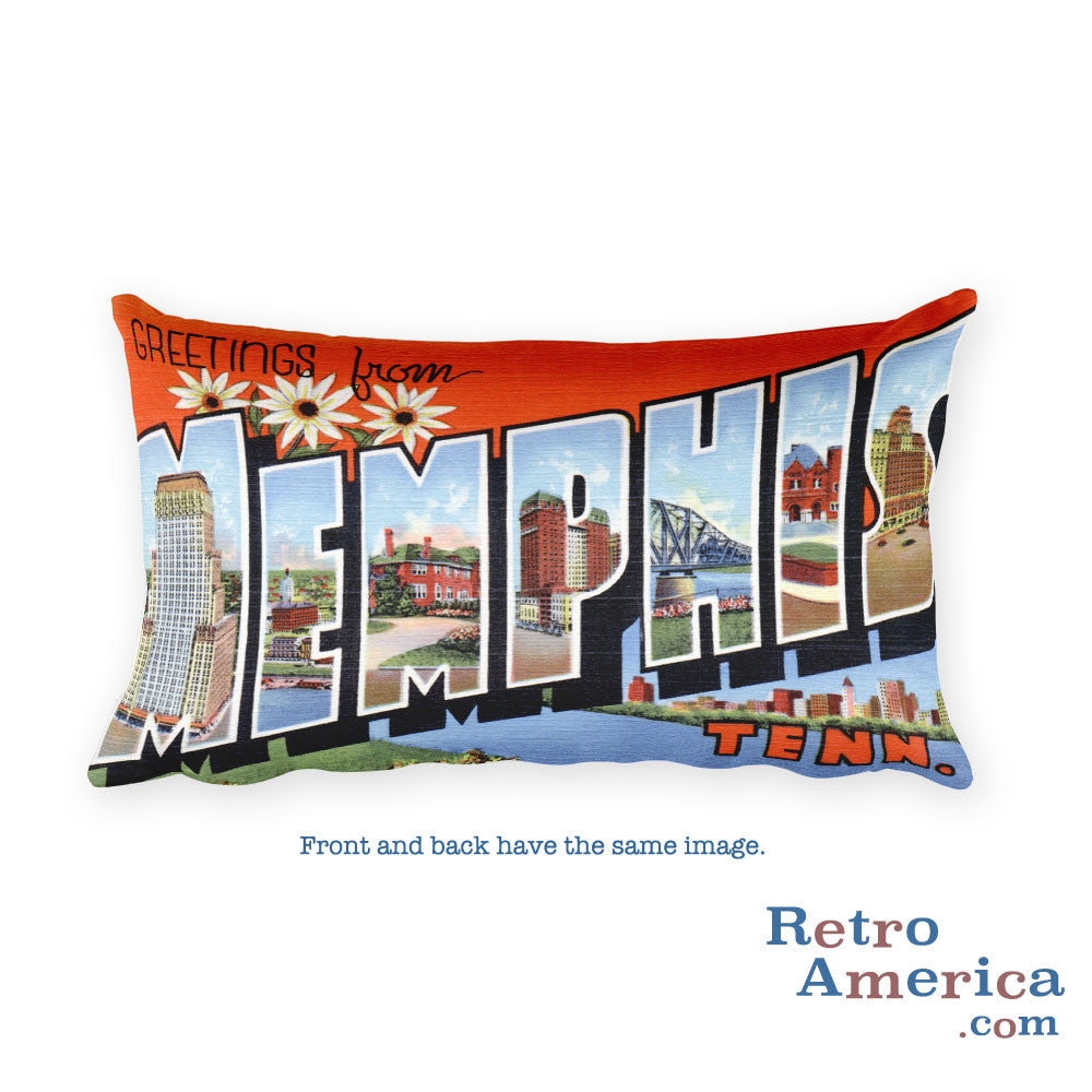 Greetings from Memphis Tennessee Throw Pillow