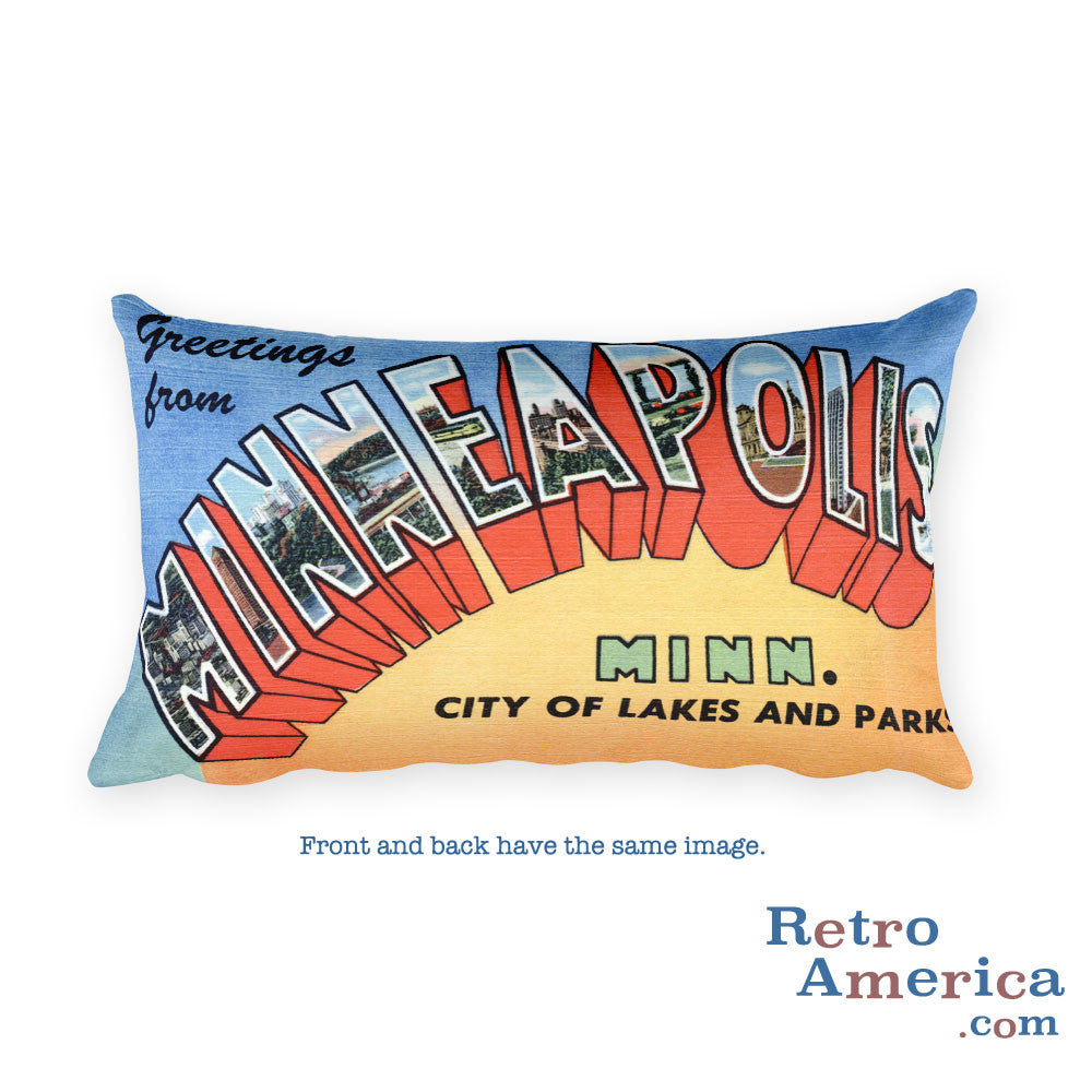 Greetings from Minneapolis Minnesota Throw Pillow 2