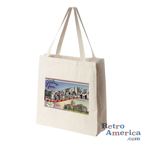 Greetings from Mississippi Ms Postcard Tote Bag
