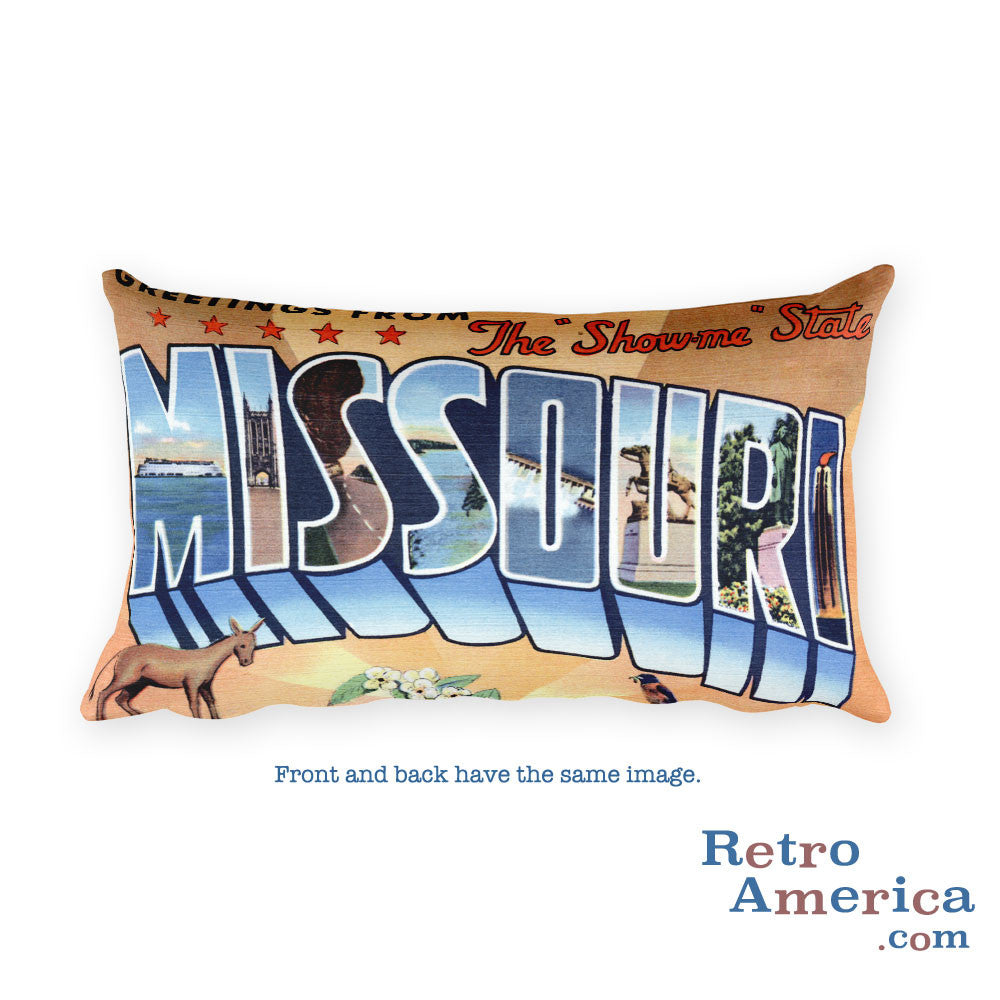 Greetings from Missouri Throw Pillow 4