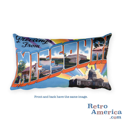 Greetings from Missouri Throw Pillow 6