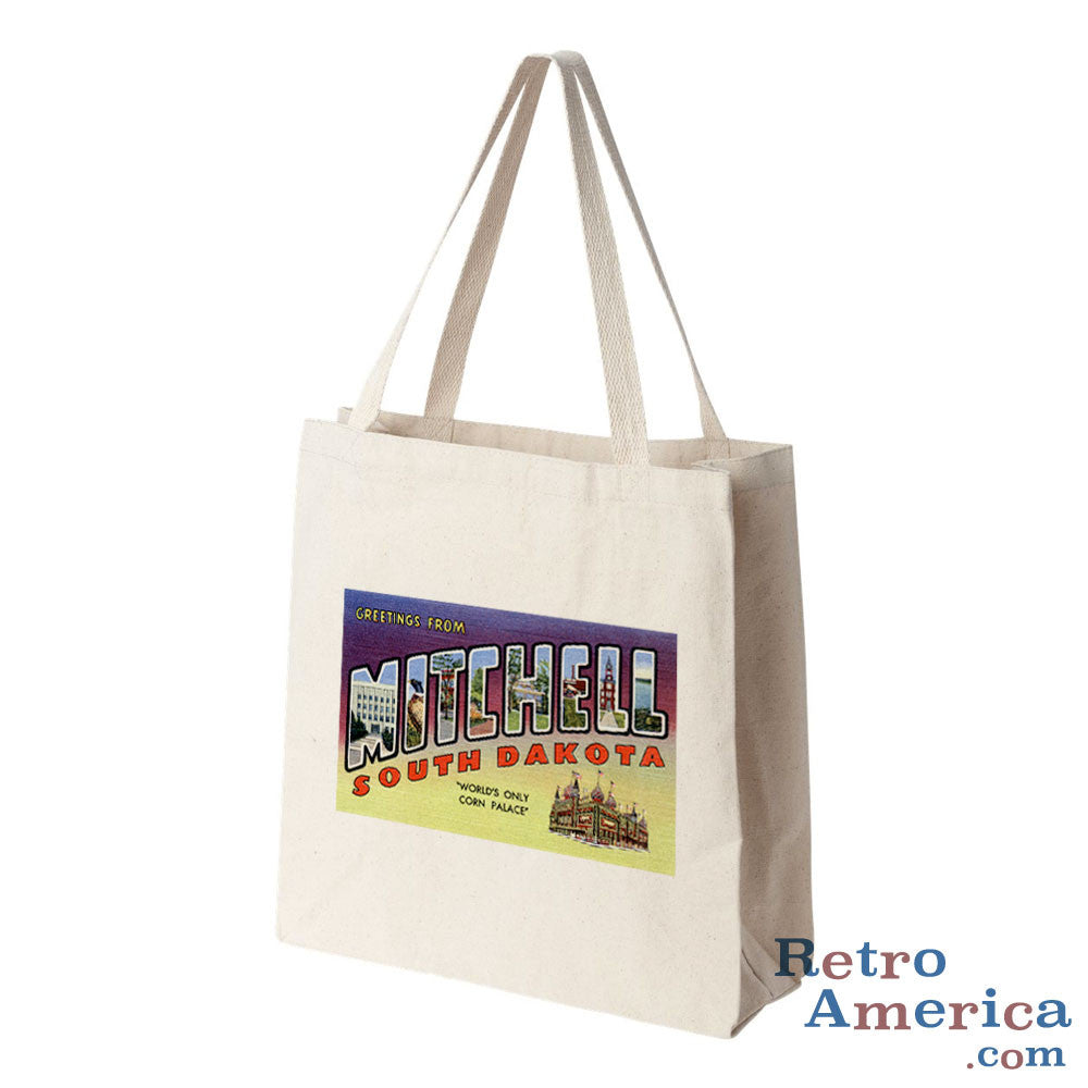 Greetings from Mitchell South Dakota SD Postcard Tote Bag