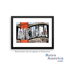 Greetings from Montana MT 2 Postcard Framed Wall Art