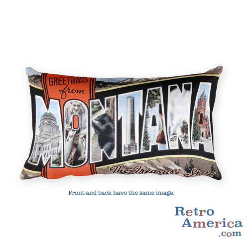 Greetings from Montana Throw Pillow 2