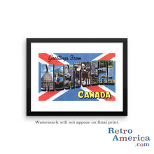 Greetings from Montreal Canada Canada 2 Postcard Framed Wall Art