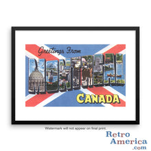 Greetings from Montreal Canada Canada 2 Postcard Framed Wall Art