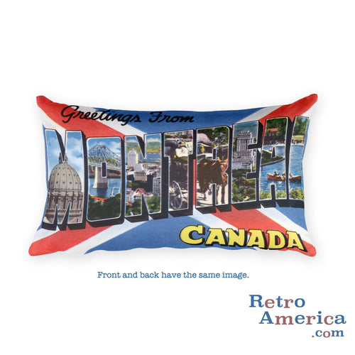 Greetings from Montreal Canada Throw Pillow 2