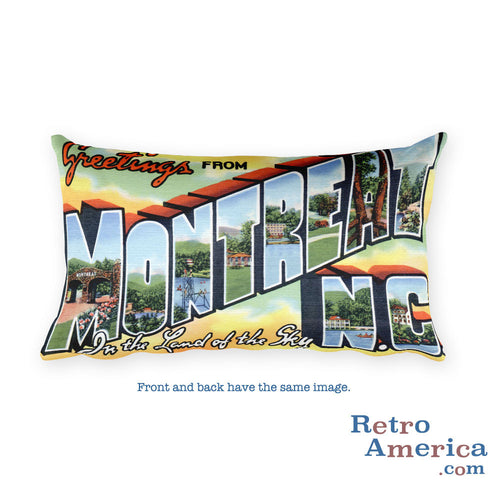 Greetings from Montreat North Carolina Throw Pillow