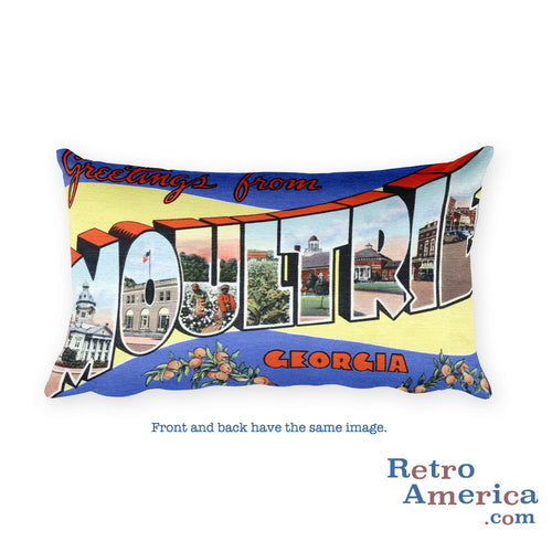Greetings from Moultrie Georgia Throw Pillow