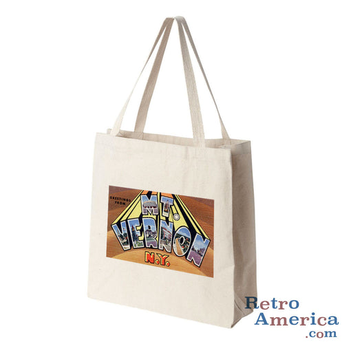 Greetings from Mt Vernon New York NY Postcard Tote Bag