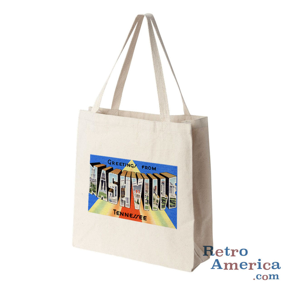 Greetings from Nashville Tennessee TN Postcard Tote Bag