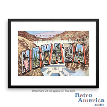 Greetings from Nevada NV 2 Postcard Framed Wall Art