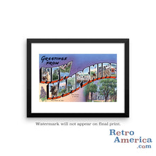 Greetings from New Hampshire NH 1 Postcard Framed Wall Art