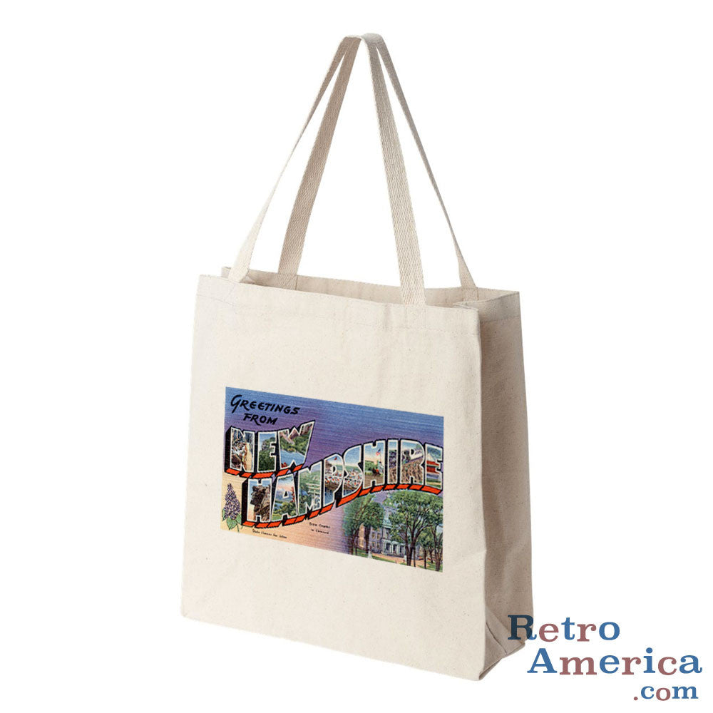 Greetings from New Hampshire NH 1 Postcard Tote Bag