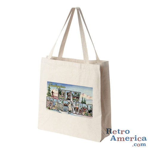 Greetings from New Hampshire NH 2 Postcard Tote Bag