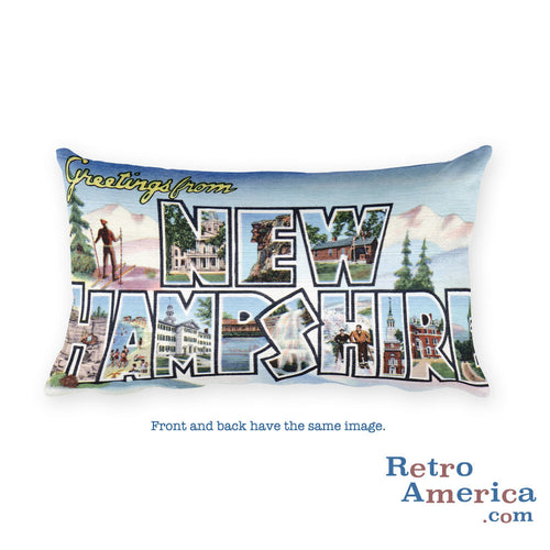 Greetings from New Hampshire Throw Pillow 2