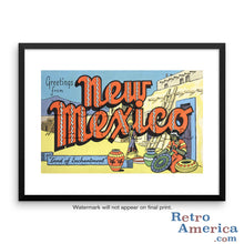 Greetings from New Mexico NM 2 Postcard Framed Wall Art