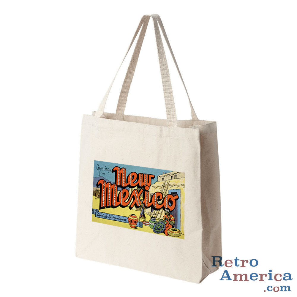 Greetings from New Mexico NM 2 Postcard Tote Bag
