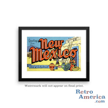 Greetings from New Mexico NM 2 Postcard Framed Wall Art