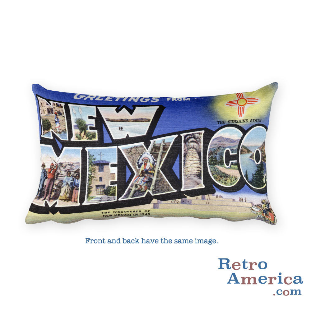Greetings from New Mexico Throw Pillow 3
