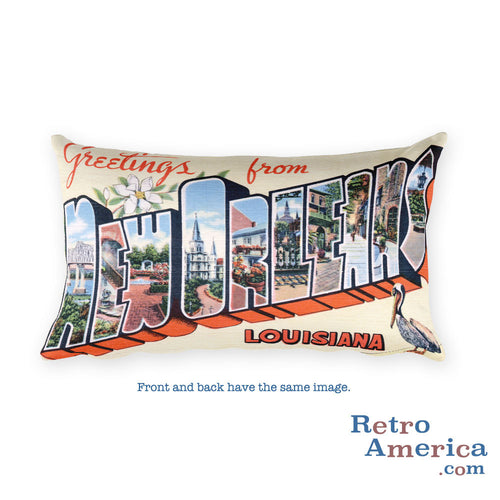 Greetings from New Orleans Louisiana Throw Pillow 2