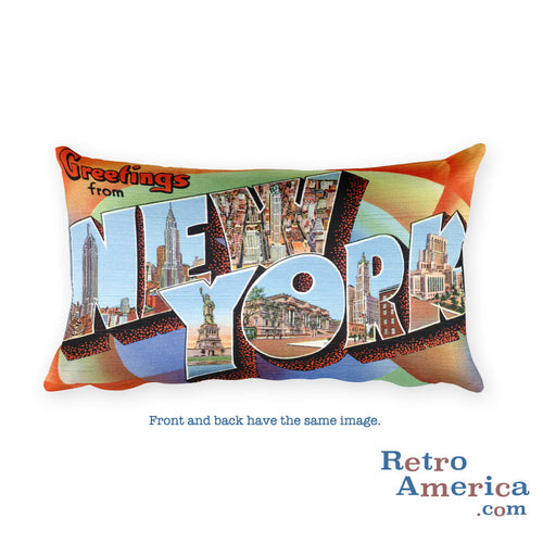 Greetings from New York Throw Pillow 2