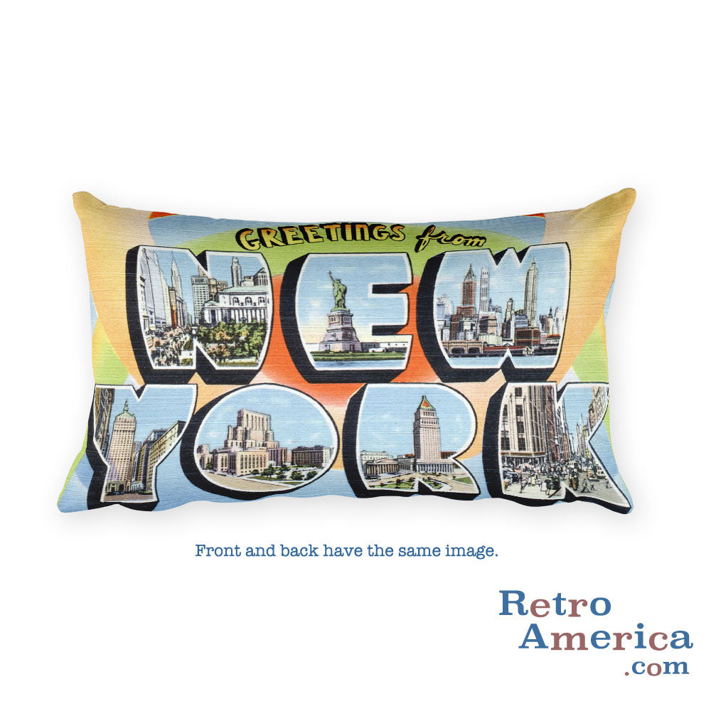 Greetings from New York Throw Pillow 3
