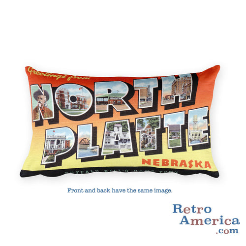 Greetings from North Platte Nebraska Throw Pillow