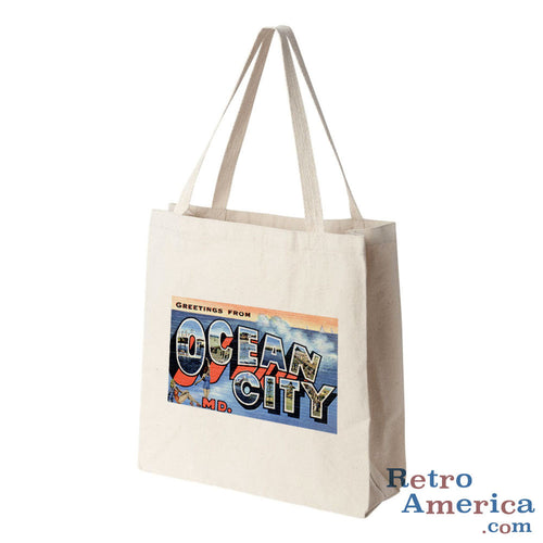 Greetings from Ocean City Maryland Md Postcard Tote Bag